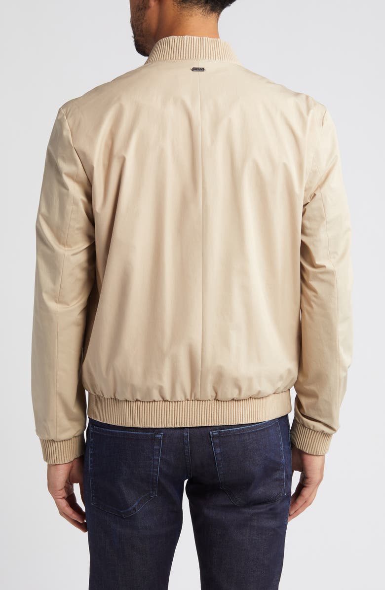 HUGO Ukashi Zip Front Stretch Cotton Jacket, Alternate, color, Medium Beige