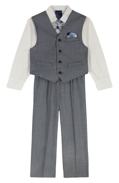 Kids' Button-Up Shirt, Vest, Tie & Pants Set (Toddler & Little Kid)