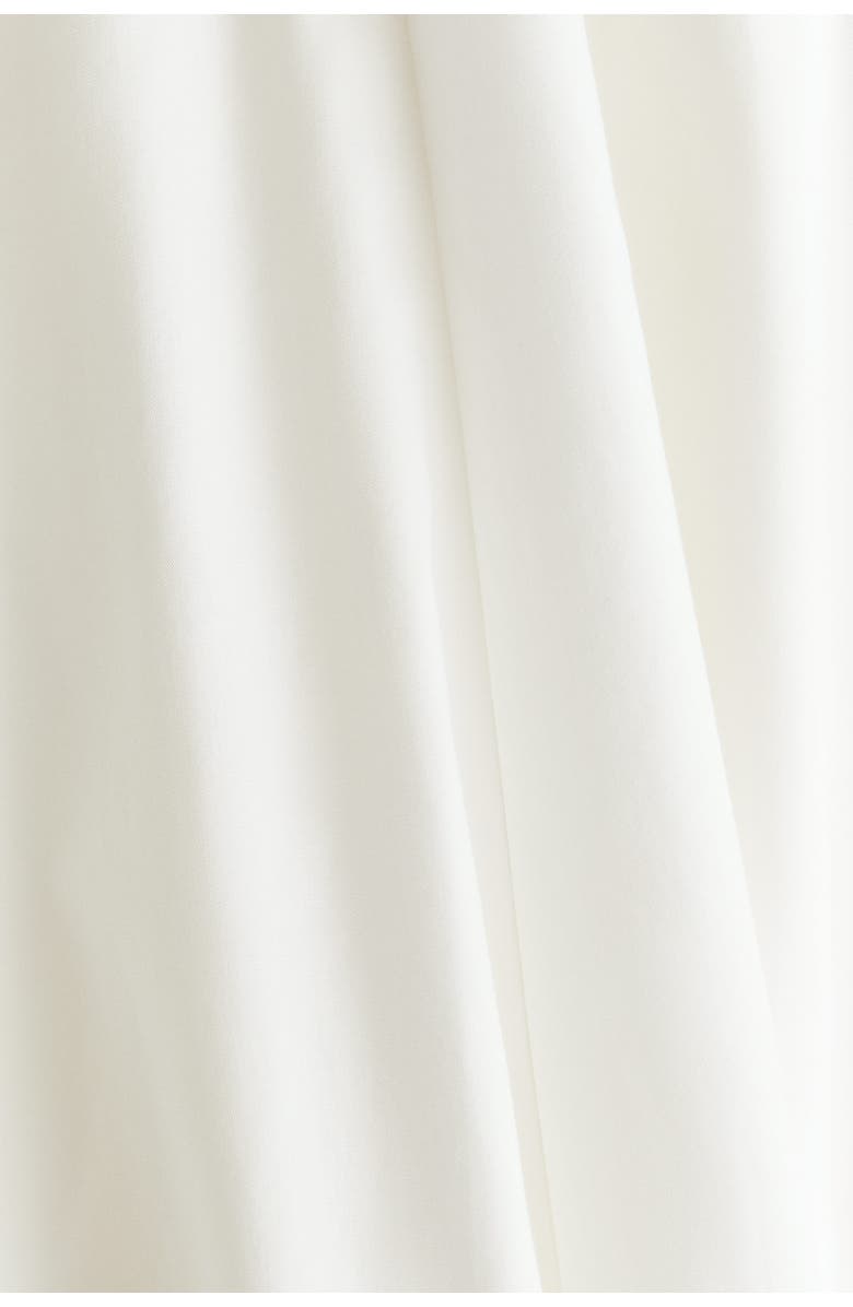 H&M Flared-skirt Poplin Dress, Alternate, color, Ivory