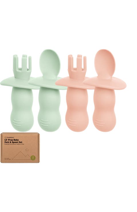 2-Sets Prep Baby Spoons & Forks Set