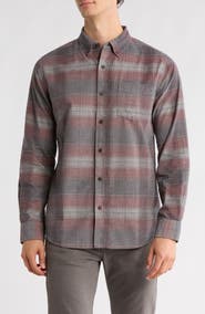 WEATHERPROOF VINTAGE Brocade Plaid Button-Up Shirt