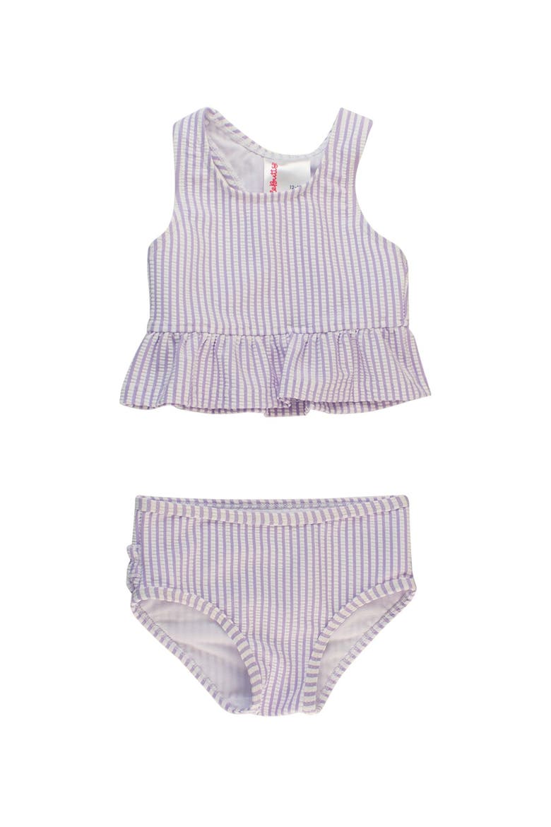 Toddler/Girls UPF50+ Seersucker Peplum Tankini, Main, color, Lavender Seersucker