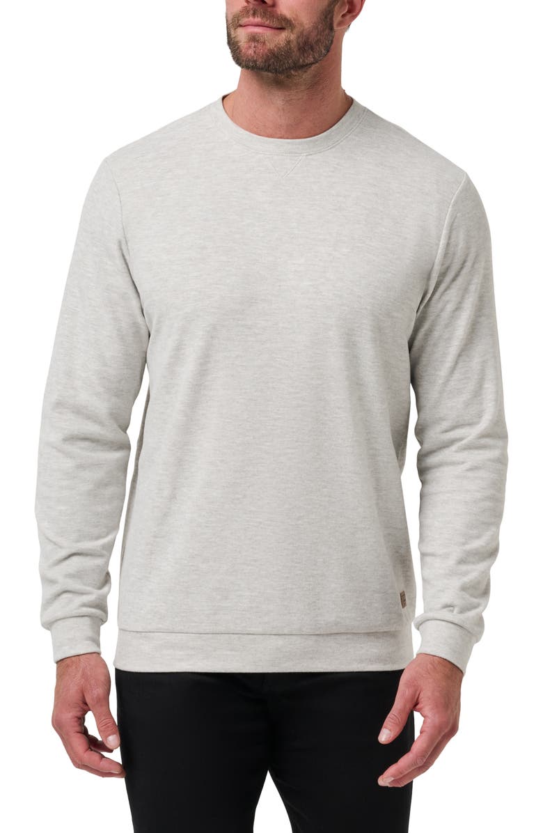 TravisMathew Cloud Long Sleeve T-Shirt, Main, color, Heather Grey