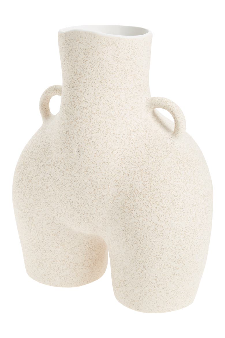 Love Handles Vase, Main, color, BEIGE SPECKLED