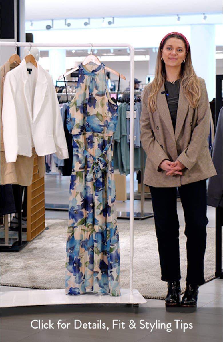 Floral Chiffon Maxi Dress, sales video thumbnail