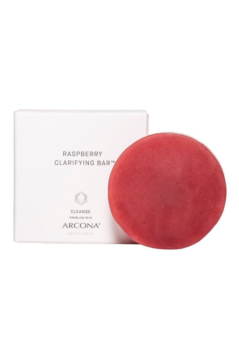 Raspberry Clarifying Bar Facial Cleanser for Problem Skin, Main, color, NO COLOR