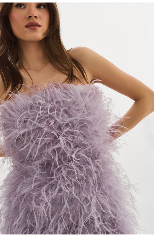 Lamarque Triana Feather Dress In Pink