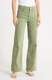 7 For All Mankind Alexa High Waist Straight Leg Sateen Pants