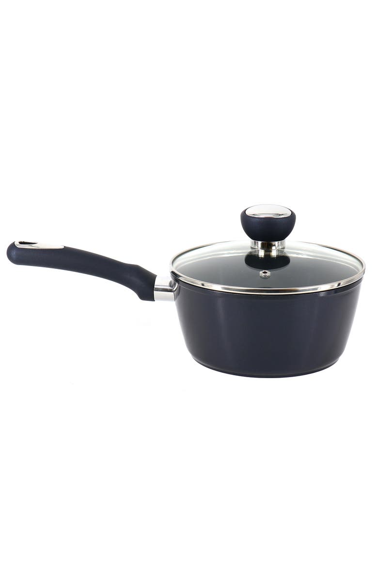 Hawke 1.9 Quart Ceramic Nonstick Aluminum Saucepan with Lid, Main, color, Blue