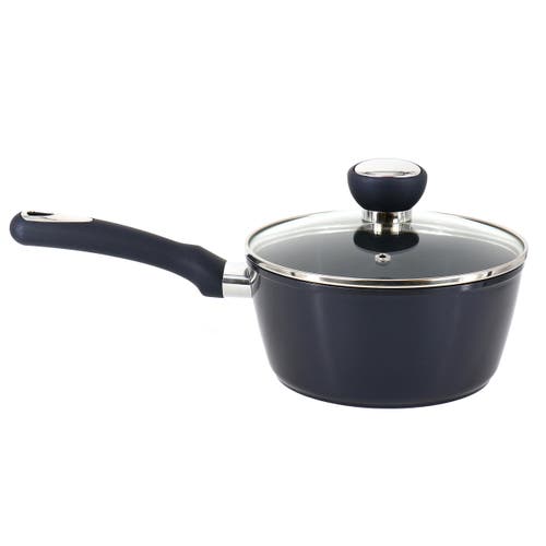 Oster Hawke 1.9 Quart Ceramic Nonstick Aluminum Saucepan With Lid In Black