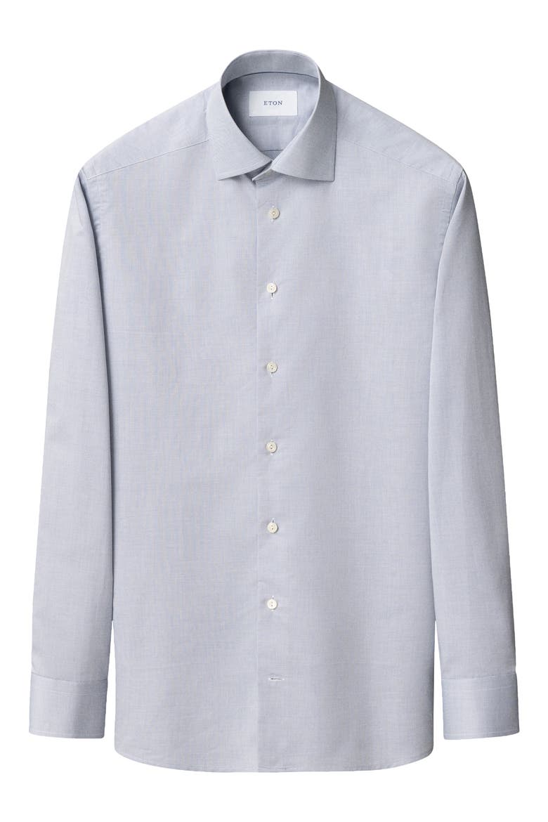 Contemporary Fit Cotton Twill Dress Shirt, Alternate, color, DARK BLUE