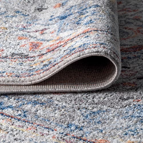 Jonathan Y Maras Vintage Medallion Area Rug In Gray/red/turquoise
