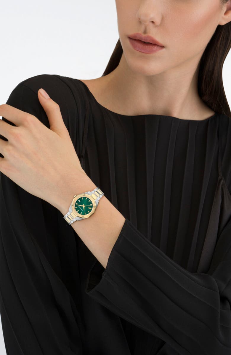 FERRAGAMO Edge Bracelet Watch, 28mm, Alternate, color, Two Tone