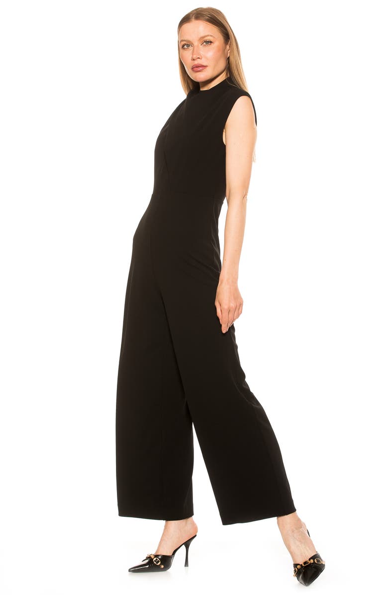 Alexia Admor Dana Draped Cap Sleeve Jumpsuit, Alternate, color, 