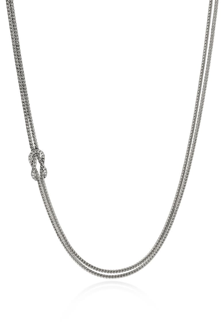Love Knot Necklace, Main, color, SILVER