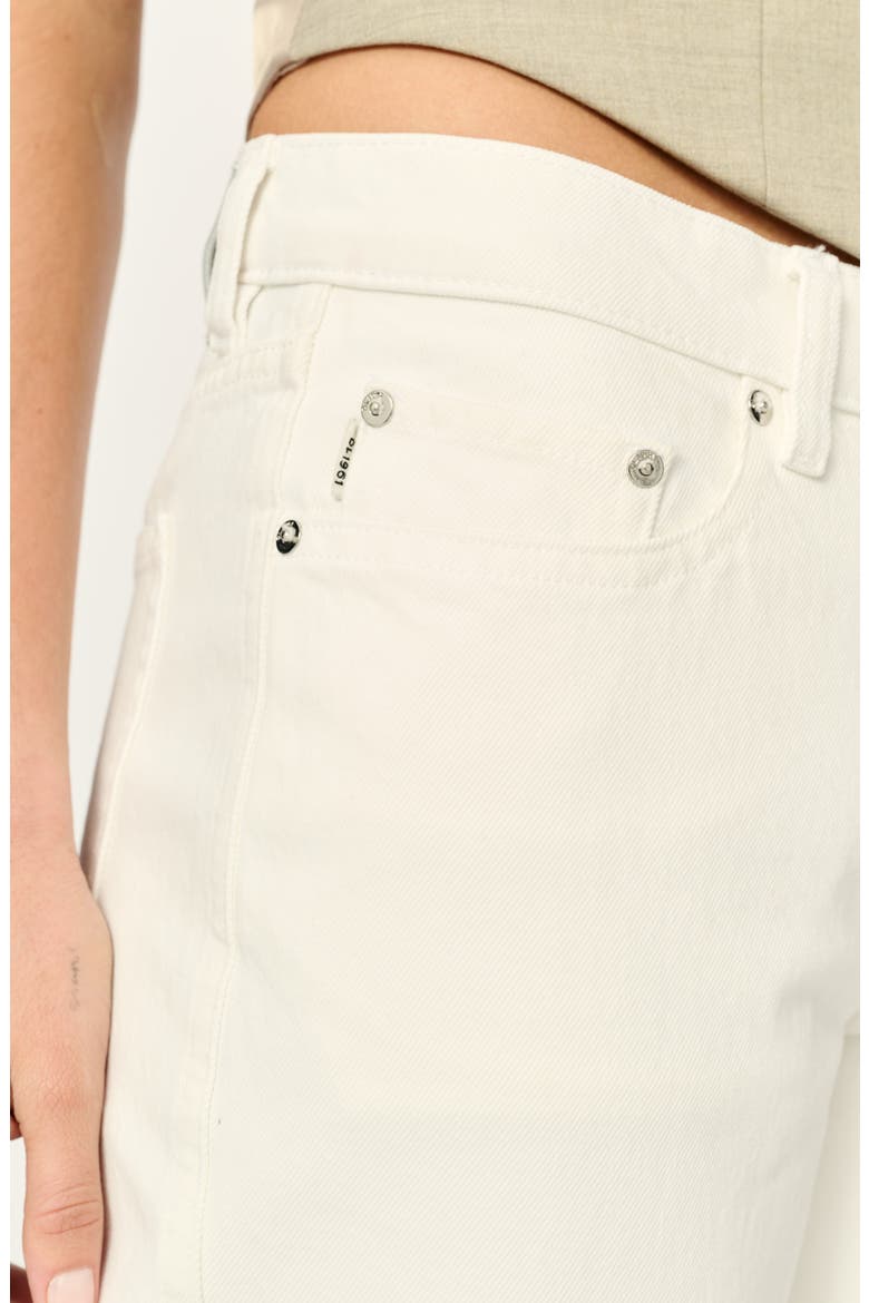 Drue Raw Hem Ankle Wide Leg Jeans, Alternate, color, WHITE
