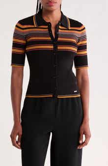 Stripe Knit Polo