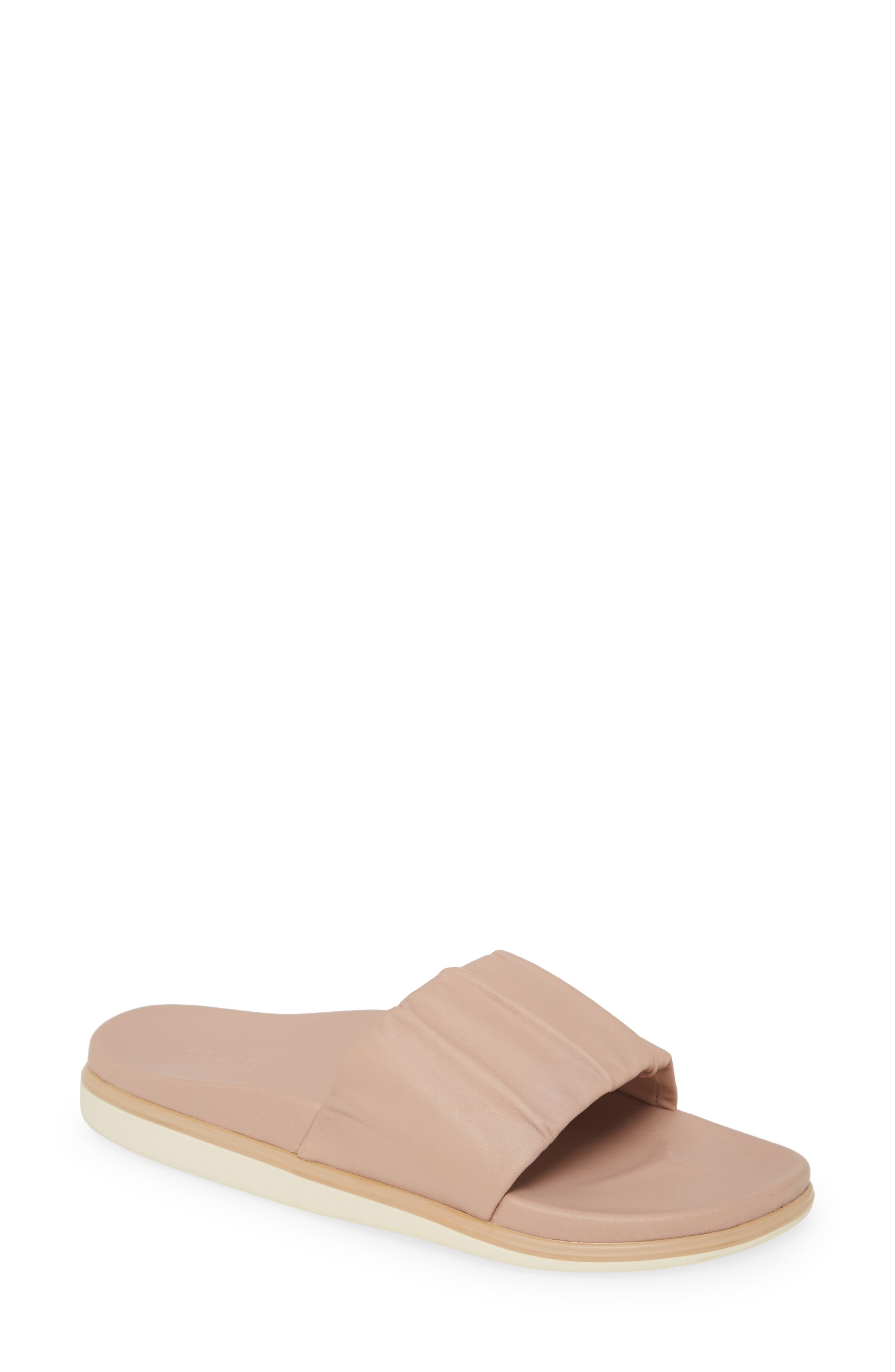 Pihapiha Slide Sandal, Main, color, ROSE DUST LEATHER