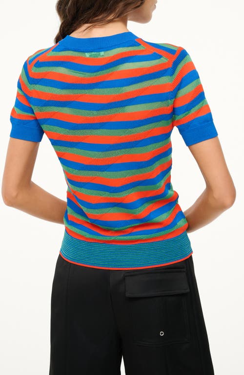 Staud Nicholas Stripe Sweater In Blue