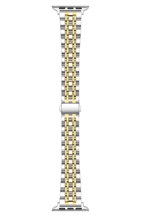 Rainey Silver/Gold Stainless Steel Band for Apple Watch