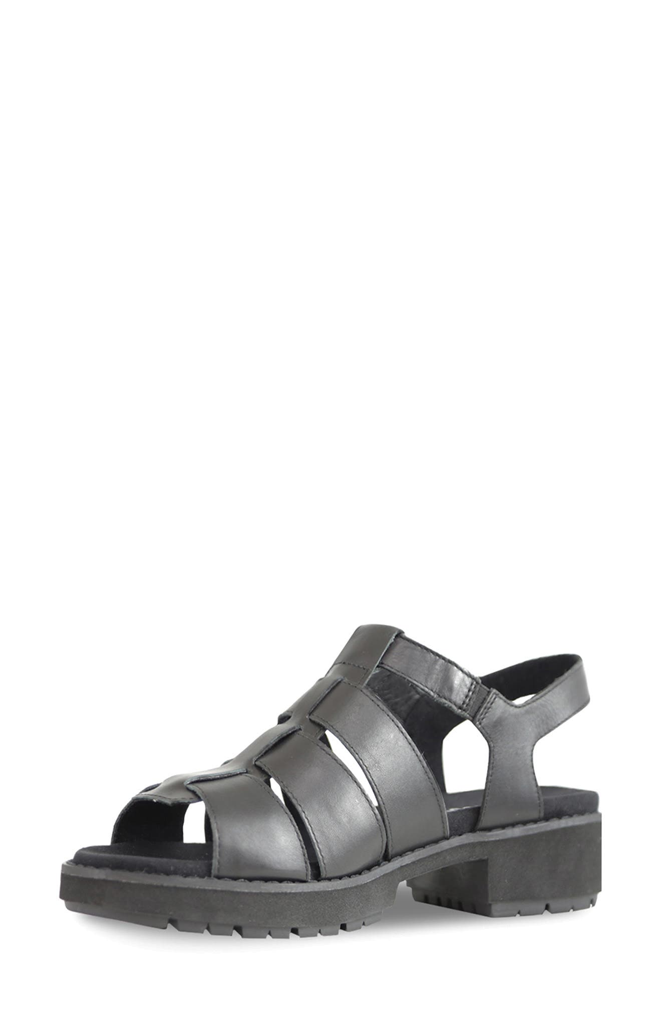 Munro Marley Fisherman Sandal, Alternate, color, Black