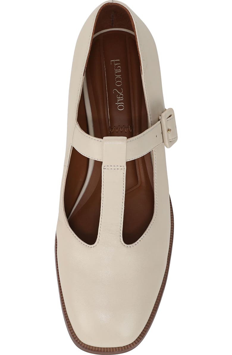 Franco Sarto Kenley T-Strap Flat, Alternate, color, Ivory White