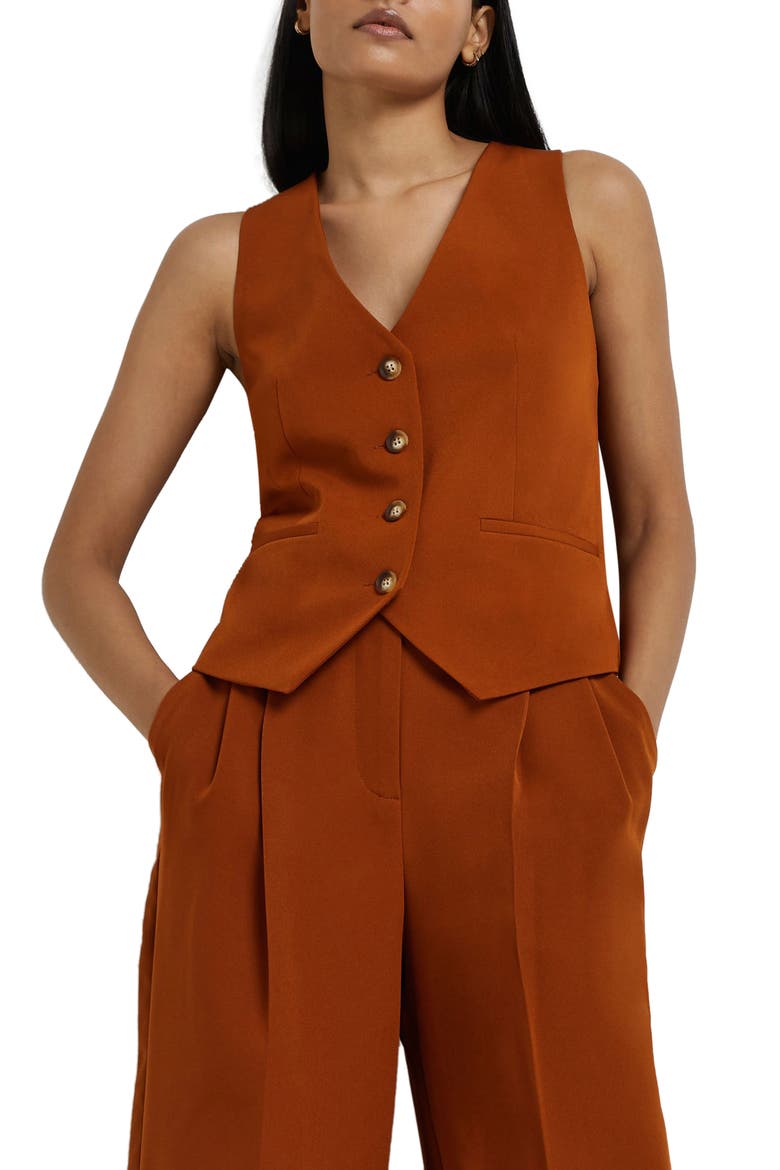 Waistcoat, Main, color, LIGHT BROWN