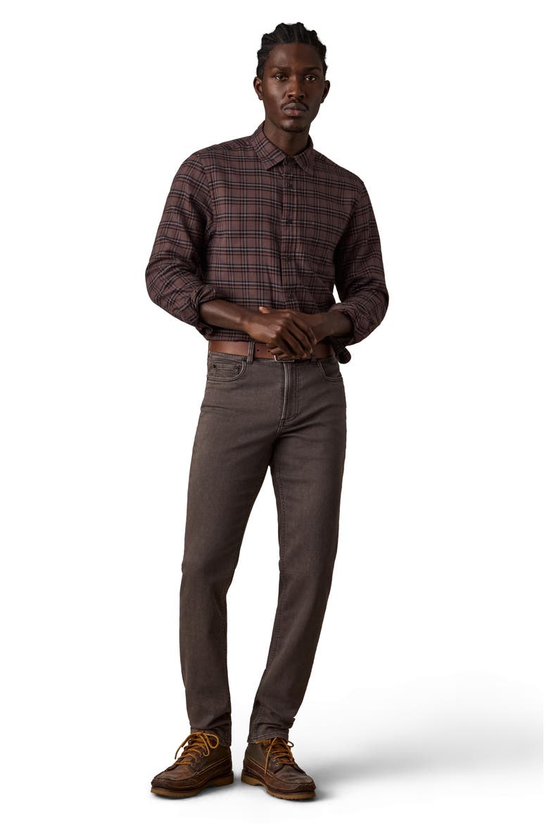 Timberline Brushed Twill Button Front Shirt, Alternate, color, SMOKY HILLS PLAID