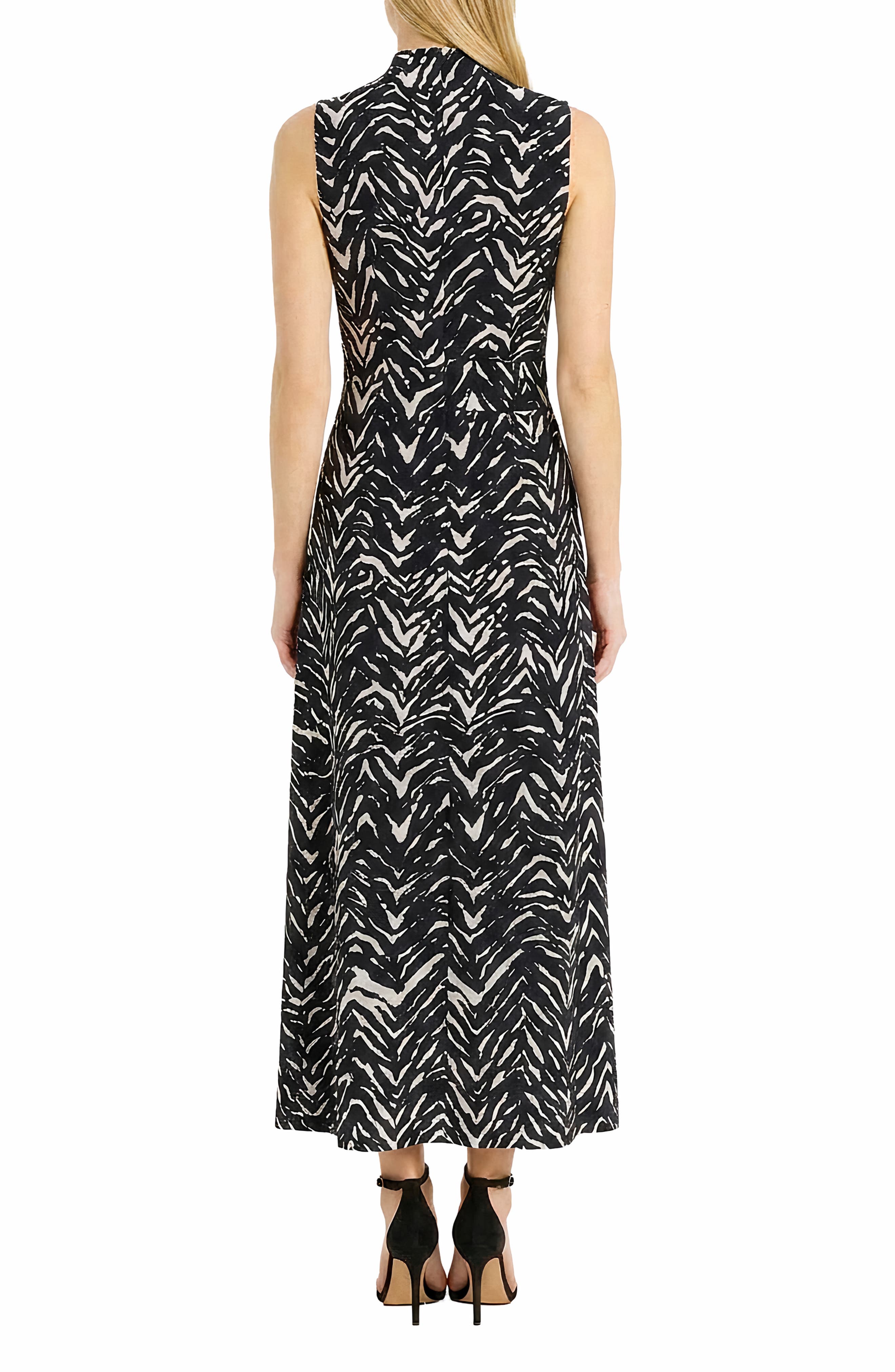 Maggy London Inverted Streaks Sleeveless A-Line Dress (Women) | Nordstrom