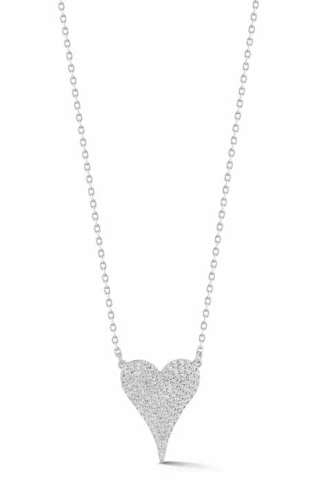 Cubic Zirconia Heart Pendant Necklace