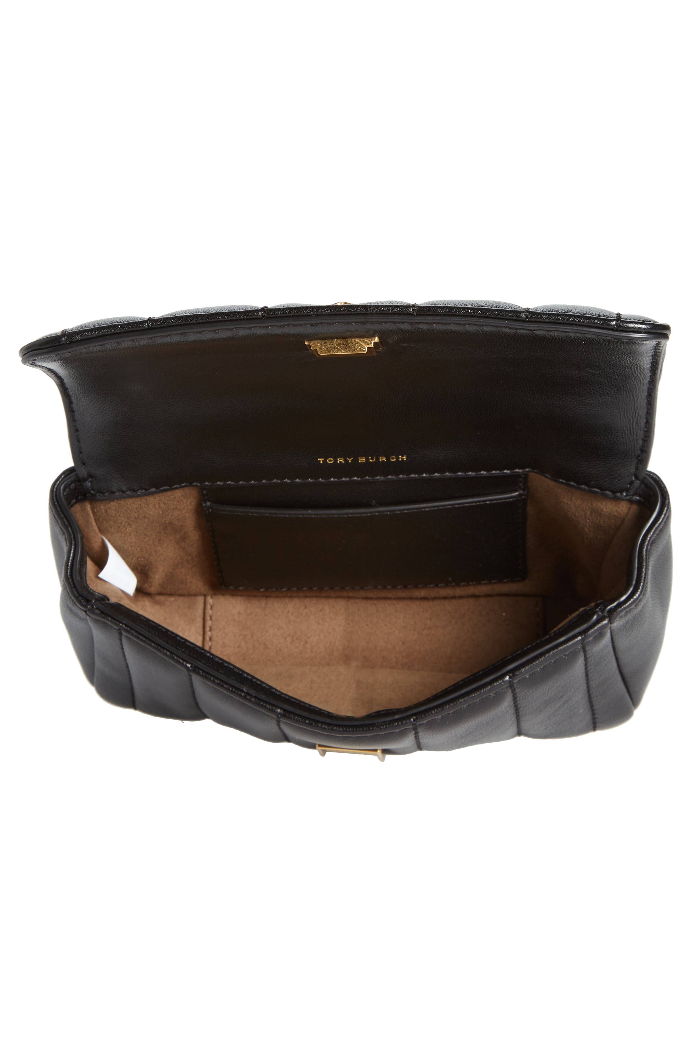 Tory Burch Mini Kira Flap Convertible Quilted Leather Shoulder Bag, Alternate, color, 