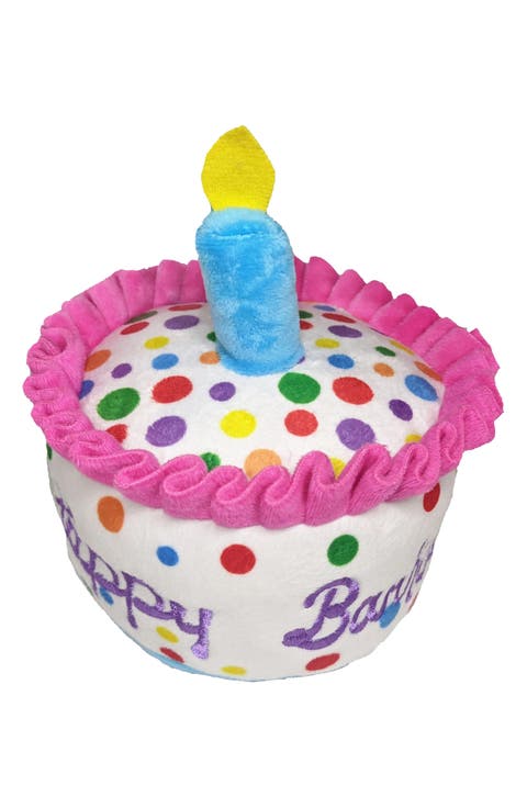Happy Bark Birthday Cake Plush Dog Toy
