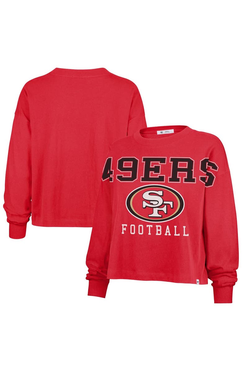 '47 Women's '47 Scarlet San Francisco 49ers Outreach City Oversized Long Sleeve T-Shirt, Alternate, color, Scarlet