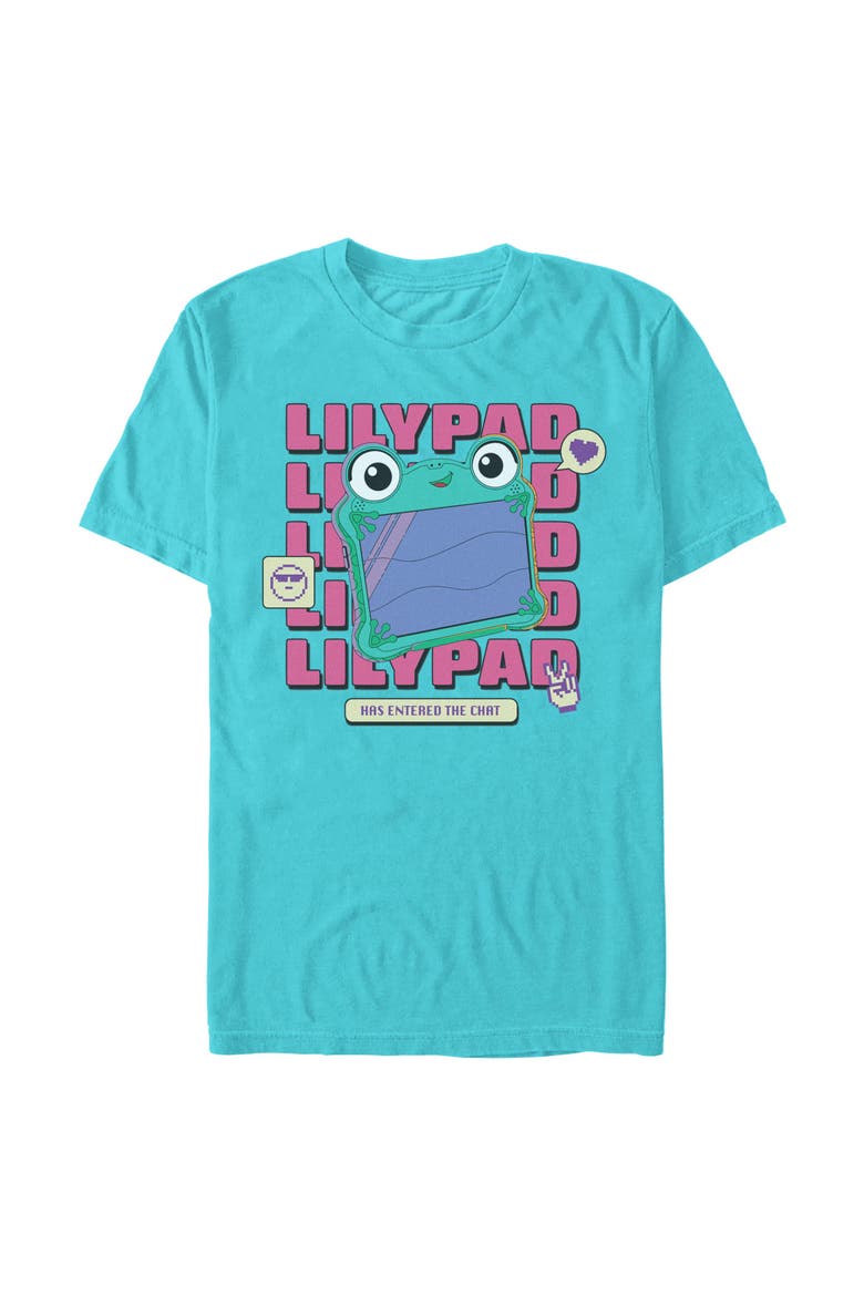 Men's Toy Story 5 Lily Pad Chat Art  Graphic T-Shirt, Main, color, Tropical Blue