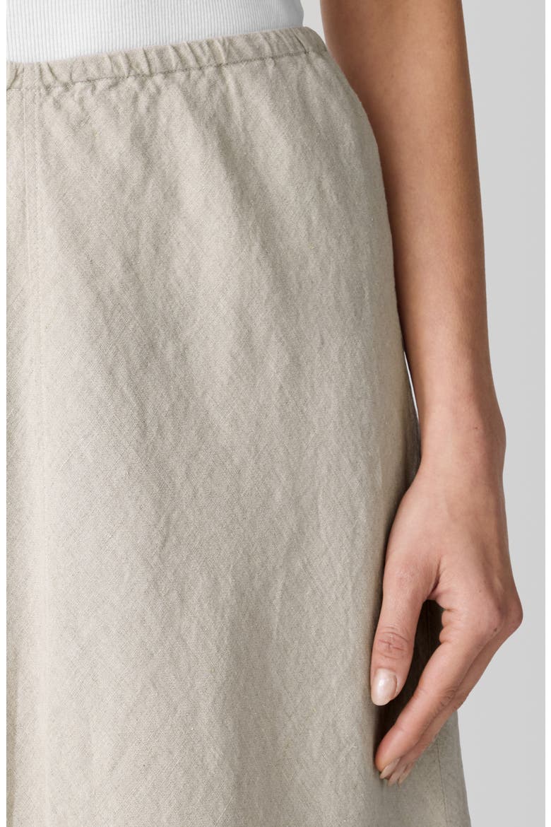 Bias Cut Organic Linen A-Line Skirt, Alternate, color, UNDYED NATURAL