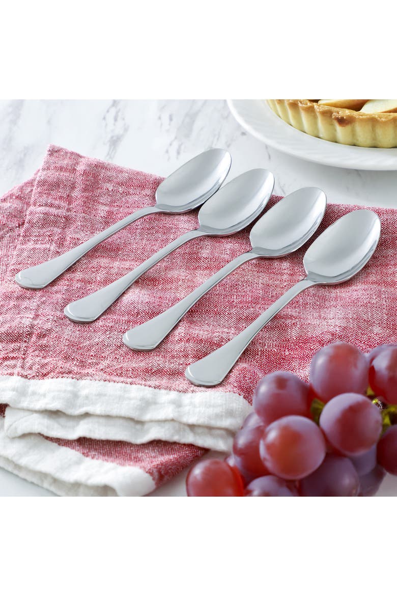 Manchester 4 Piece Stainless Steel Teaspoon Set, Alternate, color, Silver