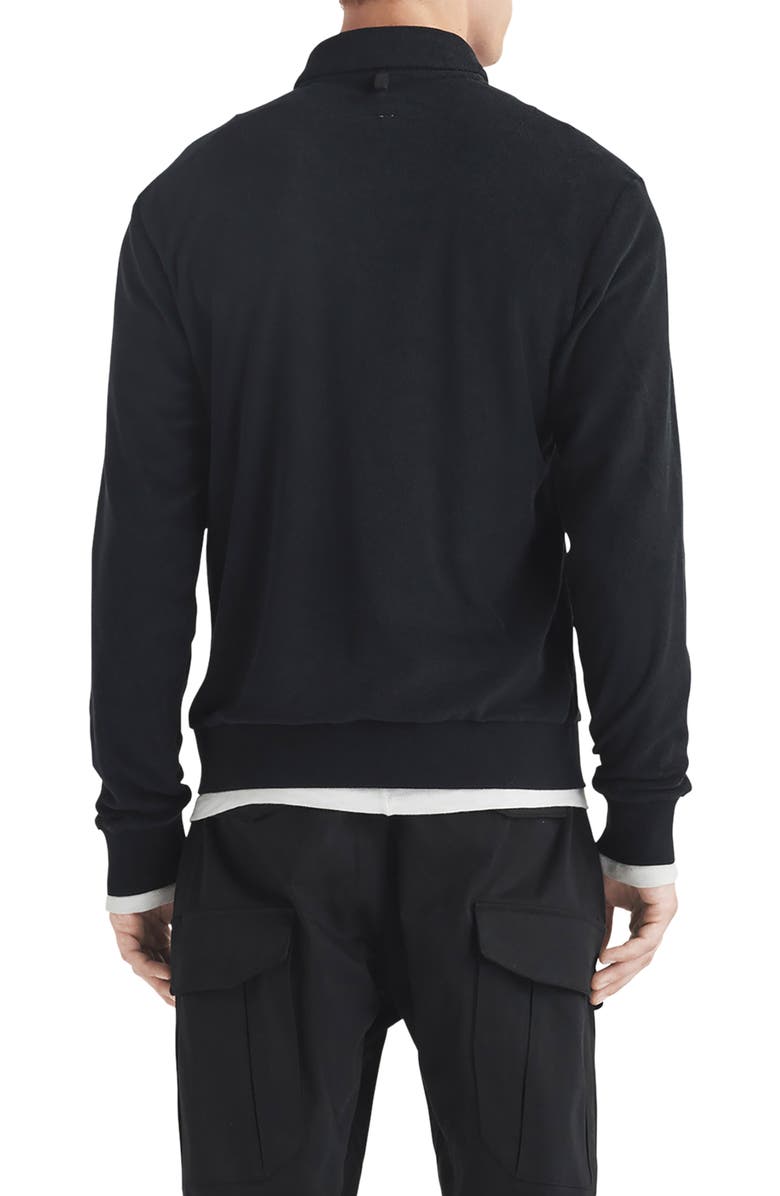 rag & bone Long Sleeve Terry Cloth Polo, Alternate, color, 