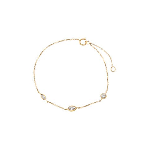 Lab Grown Diamond Multi Bezel Bracelet 14K