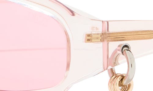 Dezi Chula 60mm Wrap Sunglasses In Crystal Pink/blush