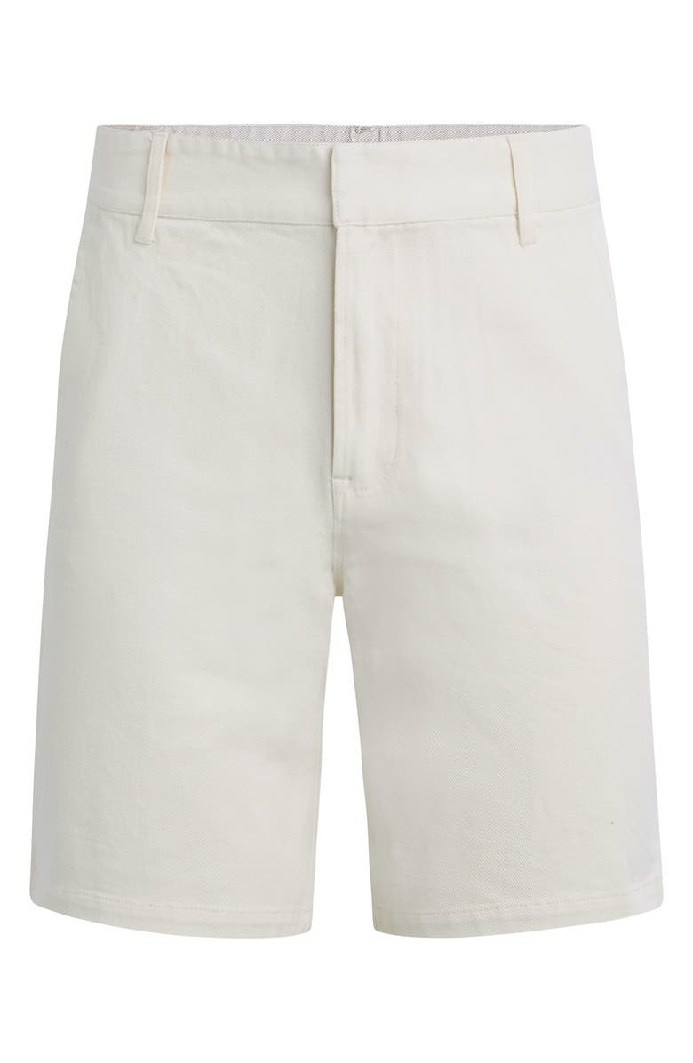Hudson Jeans Venice Flat Front Off White Cotton Twill Chino Shorts, Alternate, color, Birch Wood