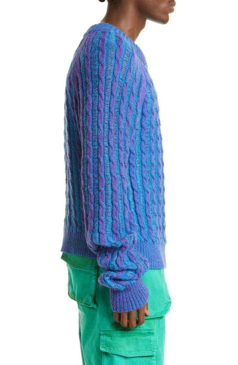 AGR Serenity Mixed Stitch Mohair Blend Sweater, Alternate, color, 