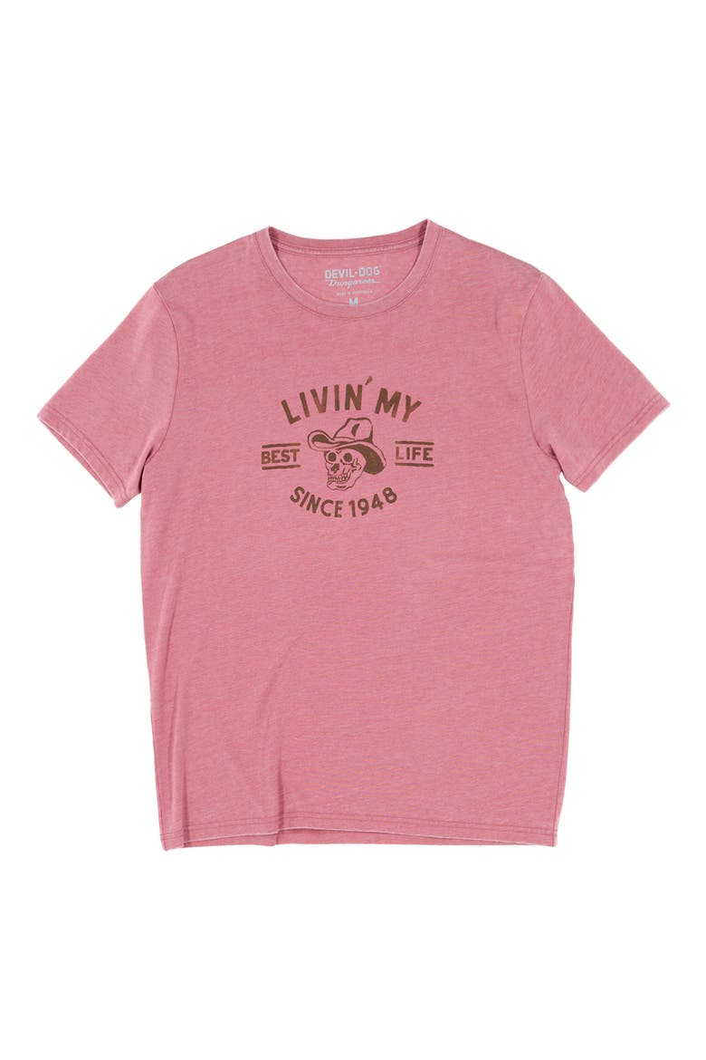 Livin' My Best Life Graphic T-Shirt, Alternate, color, MEDIUM PINK
