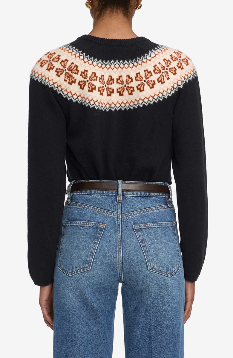 FRAME The Fair Isle Cashmere Cardigan, Alternate, color, Navy