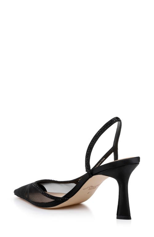 Jewel Badgley Mischka Tammy Slingback Half D'orsay Cap Toe Pump In Black Mesh