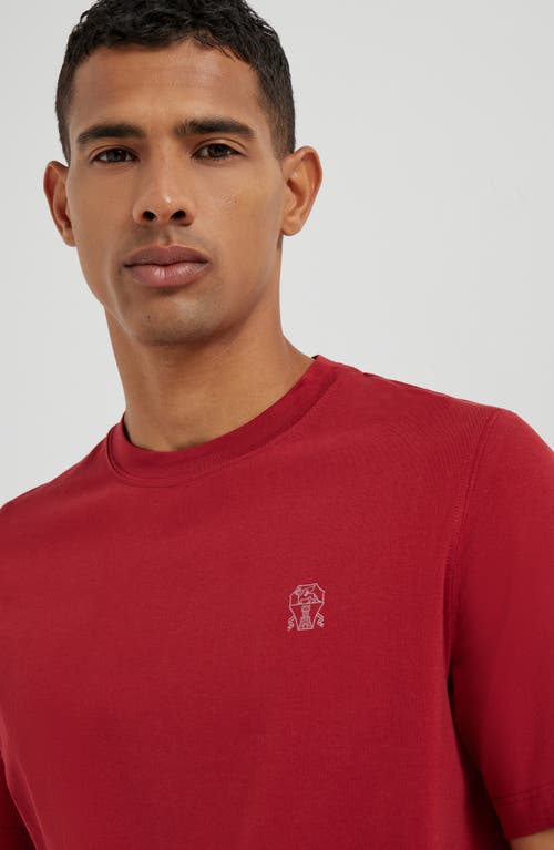 Brunello Cucinelli Cotton Jersey Crew Neck T-shirt With Logo Clothing