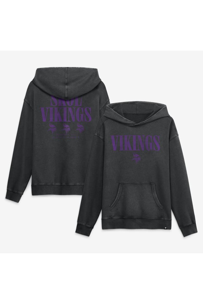 Men's Fanatics Black Minnesota Vikings Relaxed Intense Rivalry French Terry Hoodie, Main, color, Black