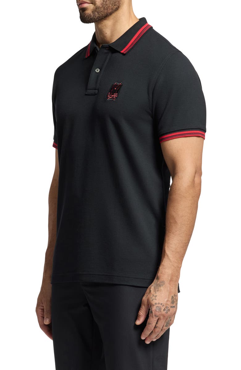 Psycho Bunny Pierce Tipped Piqué Polo, Alternate, color, 