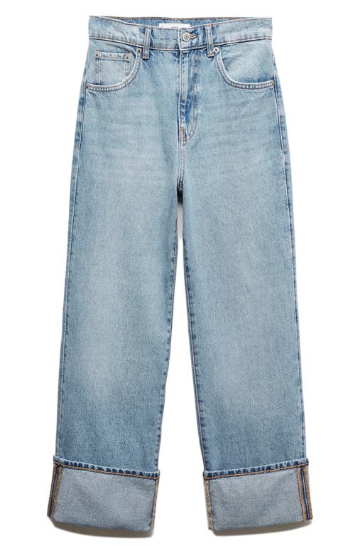 Mango Cuff Wide Leg Jeans