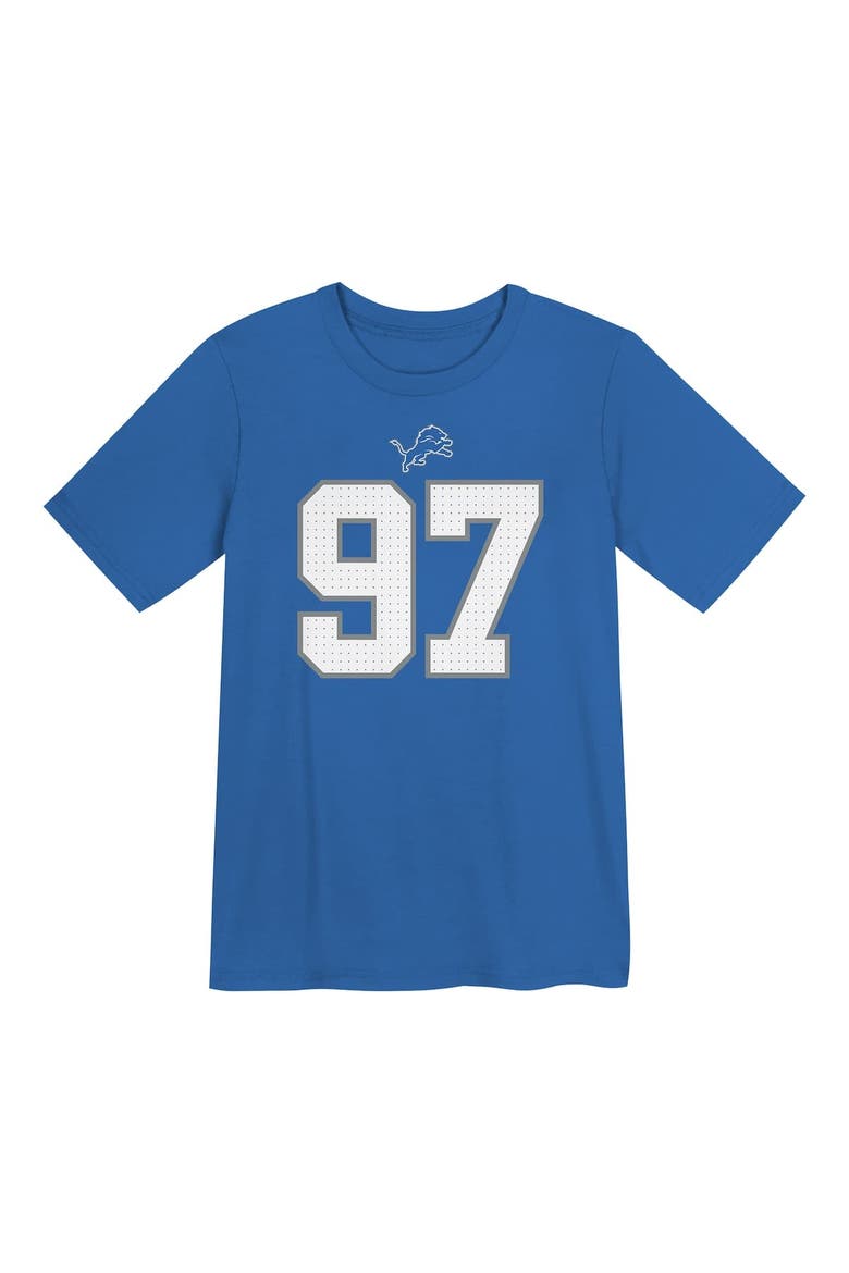 Preschool Nike Aidan Hutchinson Blue Detroit Lions Player Name & Number T-Shirt, Alternate, color, Blue