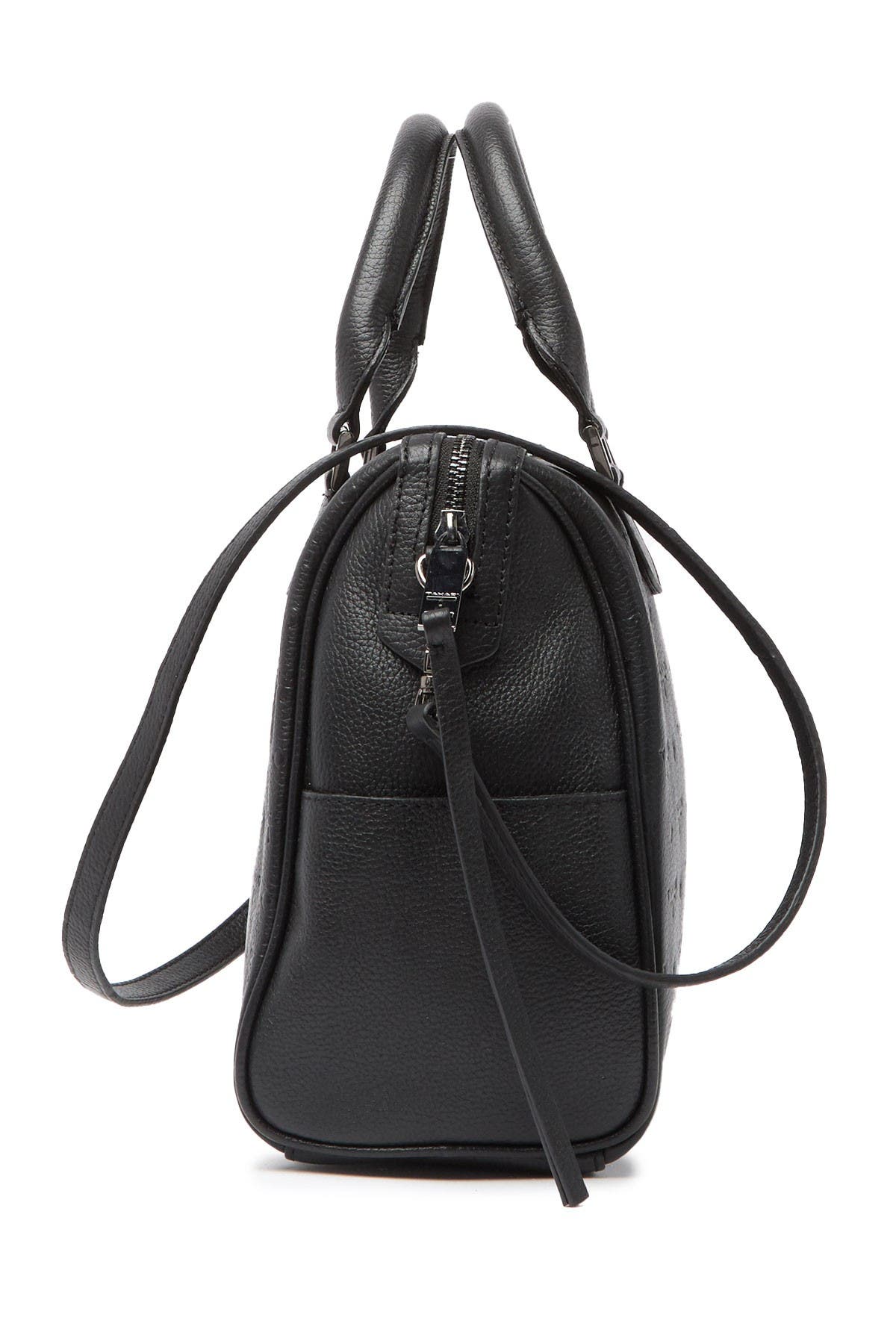 T Tahari Logo Leather Satchel, Alternate, color, 